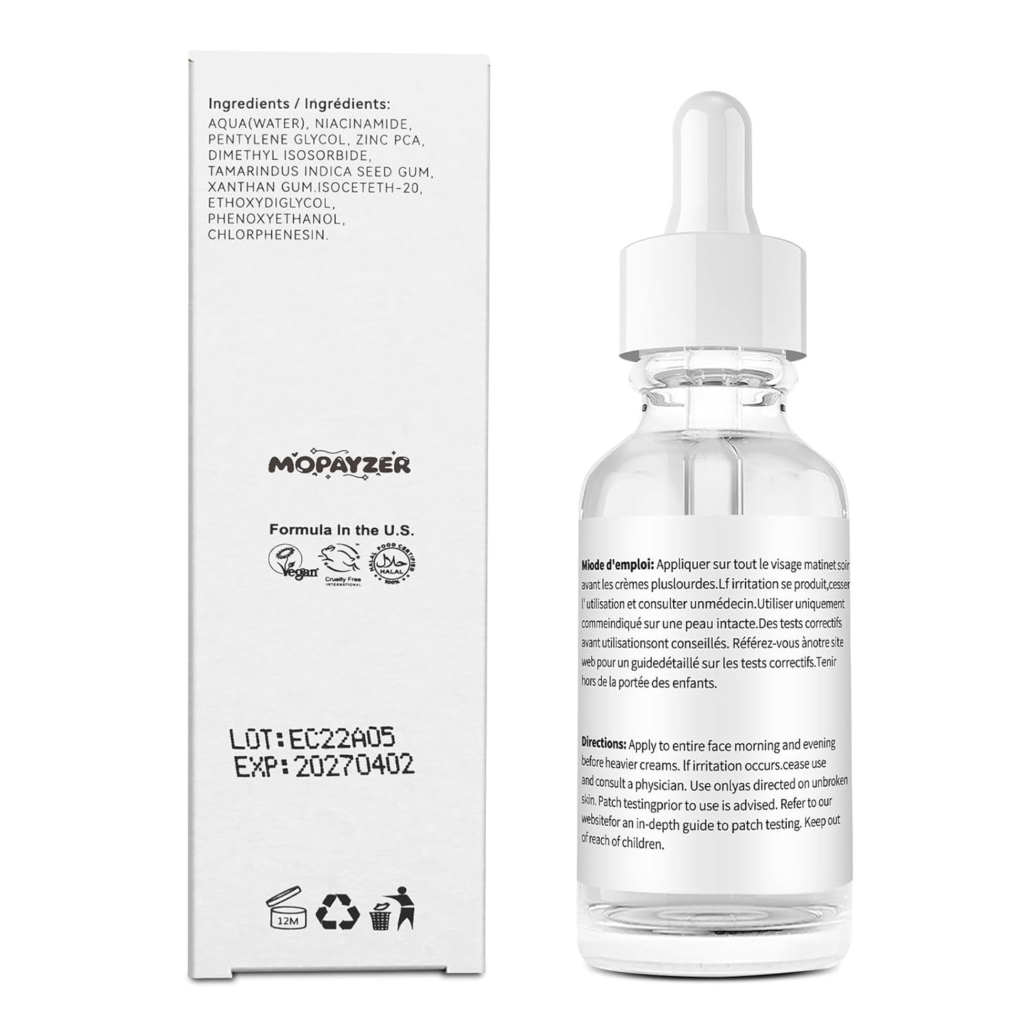 Niacinamide 10% + Zinc 1% Serum, Anti-Aging Niacinamide Serum for Face, 1PCS Moisturizing Facial Serum for All Skin Type, Women Face Skin Care.