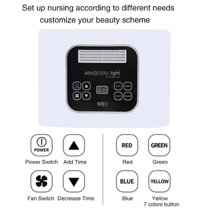 LED Facial Light Theraphy Mask,Led-Face-Light-Therapy, 7 in 1 Color LED Face Mask Facial Body Beauty Equipment