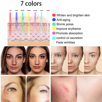 LED Facial Light Theraphy Mask,Led-Face-Light-Therapy, 7 in 1 Color LED Face Mask Facial Body Beauty Equipment