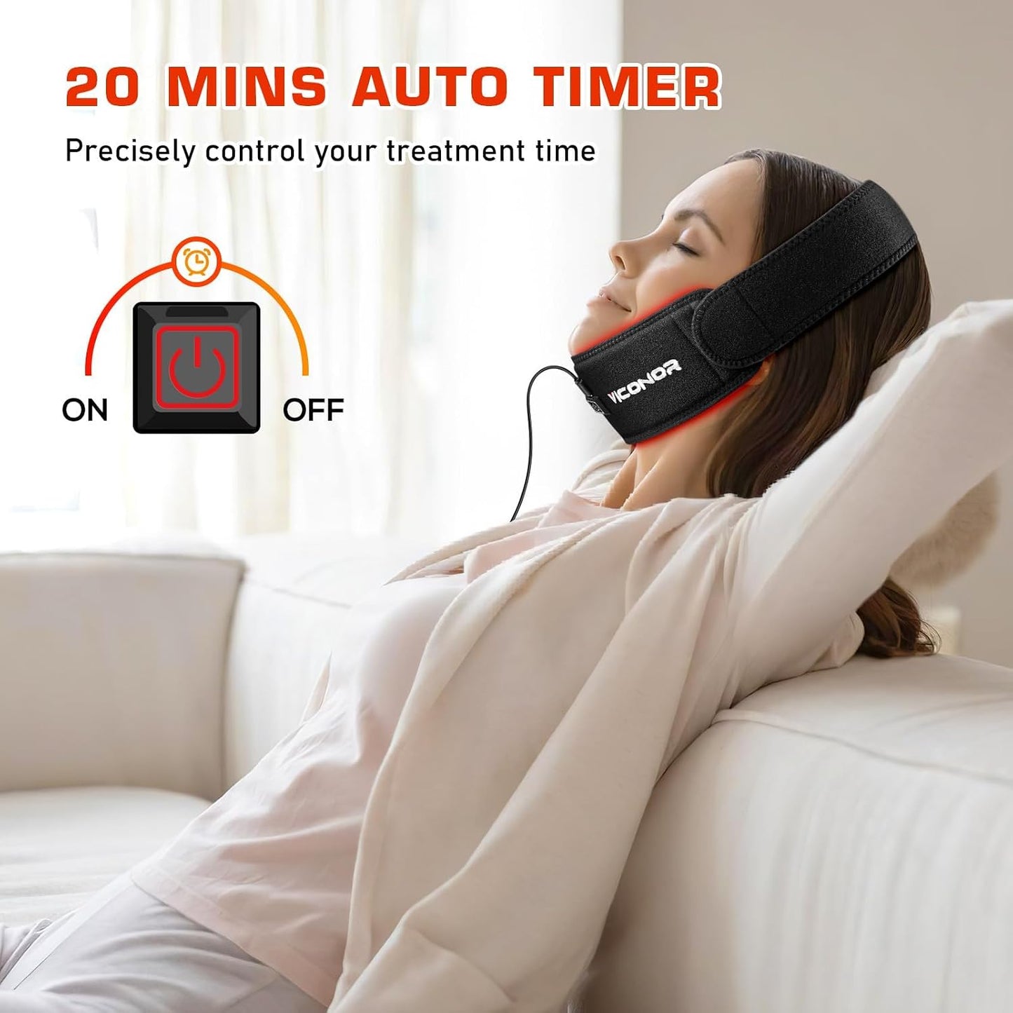 Red Light Therapy for Neck, near Infrared Light Therapy Belt Wearable Infrared Neck Wrap with Timer Infrared Belt for Chin Firming V Face Lifting Mask Body Neck Hand Wrist Legs Unisex Gift
