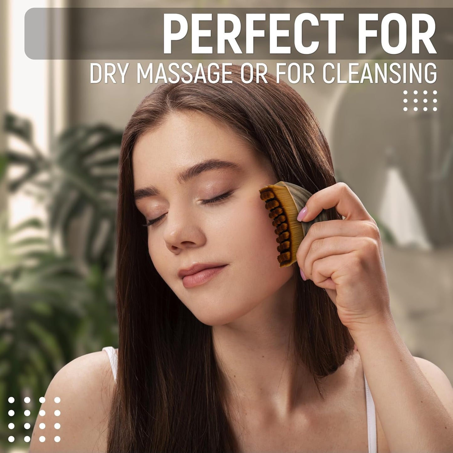 Lymphatic Drainage Face Brush, Lymphatic Contour Face Brush | Soft Nylon Bristles, Manual Dry Face Brush, Massager for Gentle Daily Skincare