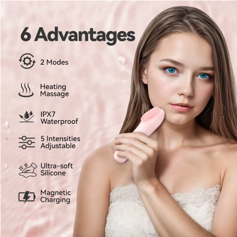 Silicone Glow™ – Electric Facial Cleanser & Exfoliating Scrubber