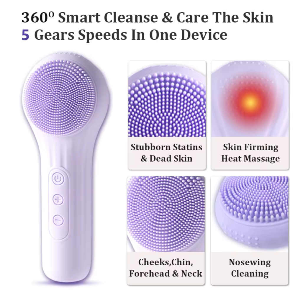 5-in-1 Facial Cleansing & Skincare Brush