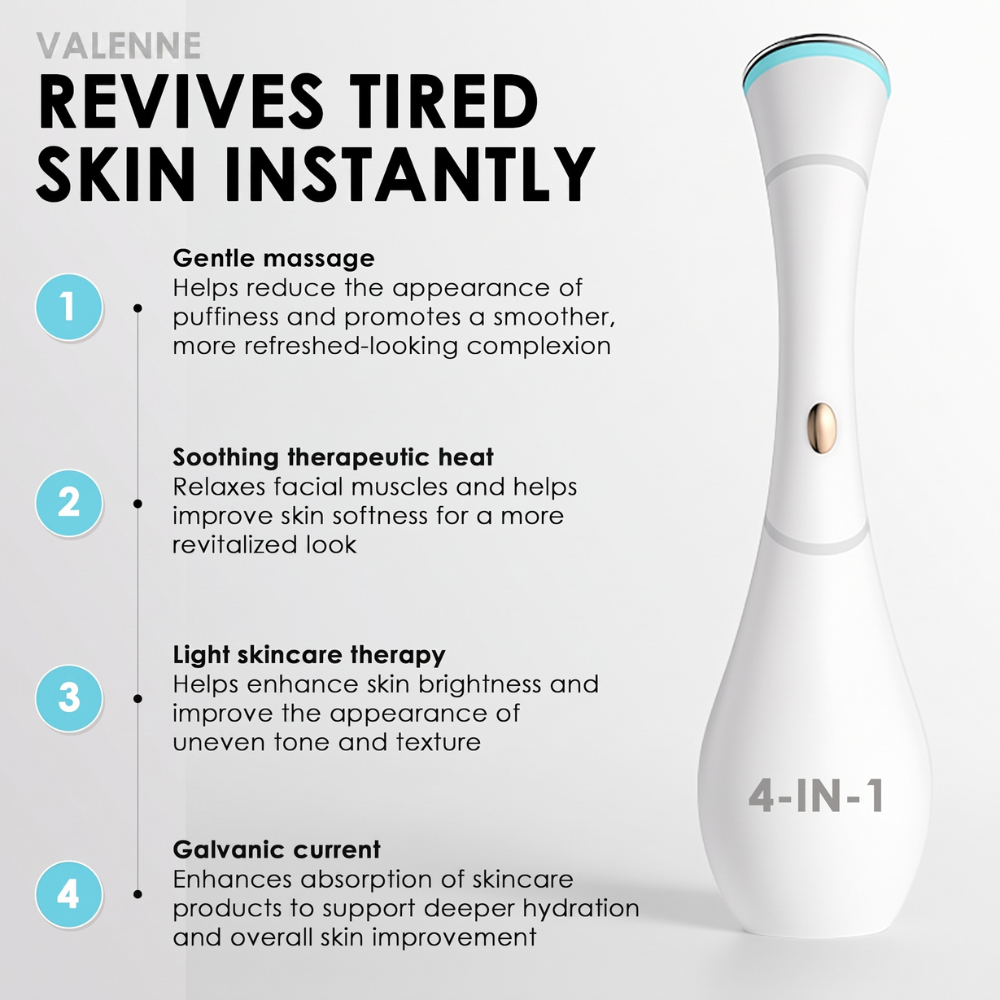 4-in-1 LED Light Therapy Facial Massager Wand