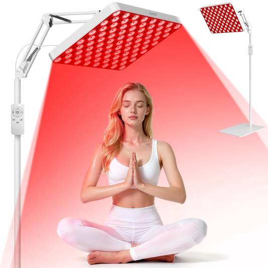Red & Near-Infrared Light Therapy Panel with Adjustable Arm Stand