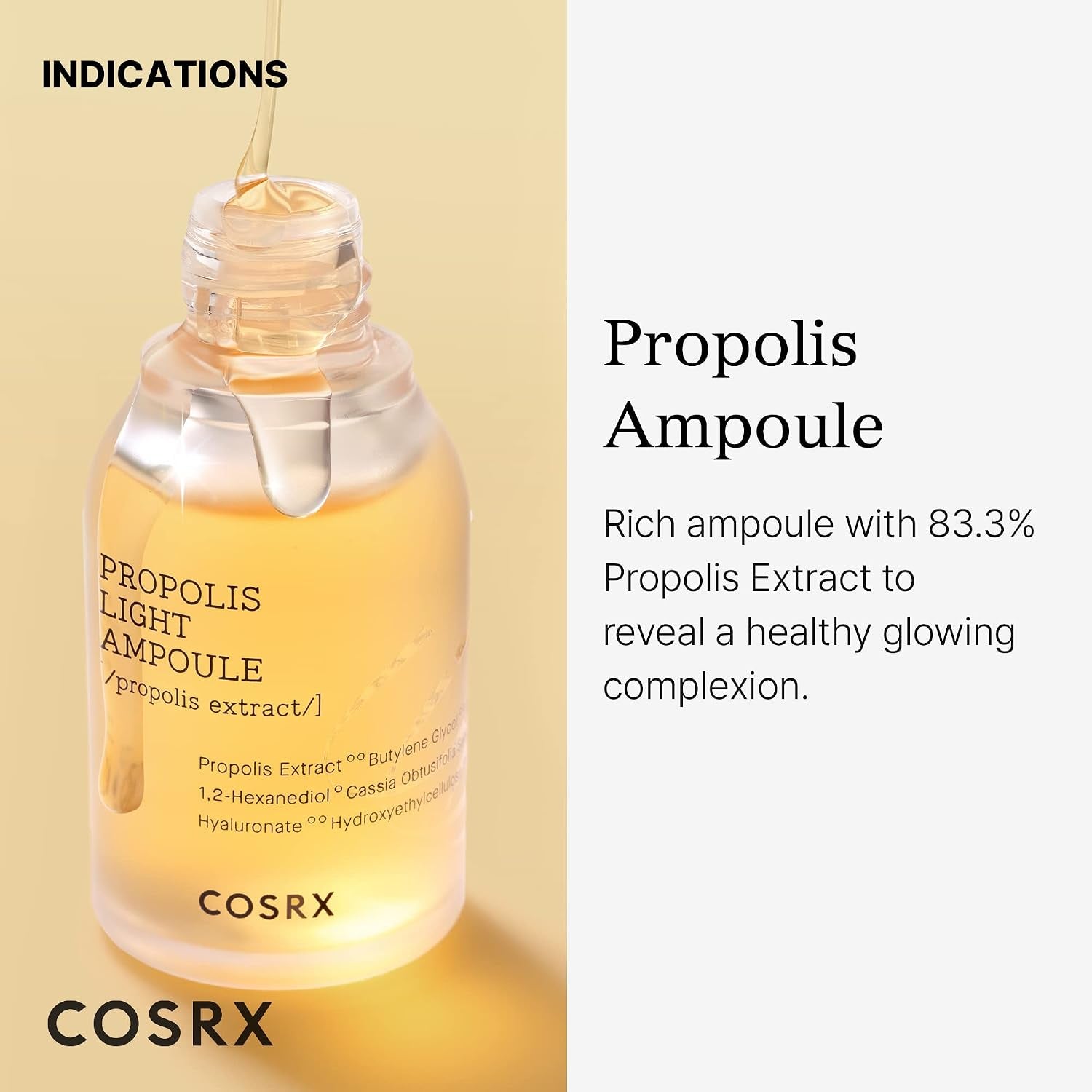 73% Propolis Light Ampoule for Sensitive Skin, Fine Lines, 1.01Fl.Oz