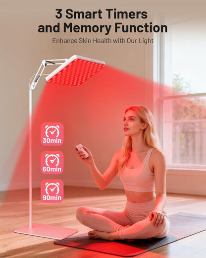 Red Light Therapy for Face & Body, 165 Red LED Therapy Lamp, Red Light Therapy Panel with Remote, Deep 660Nm - 820Nm near Infrared Light Therapy for Body