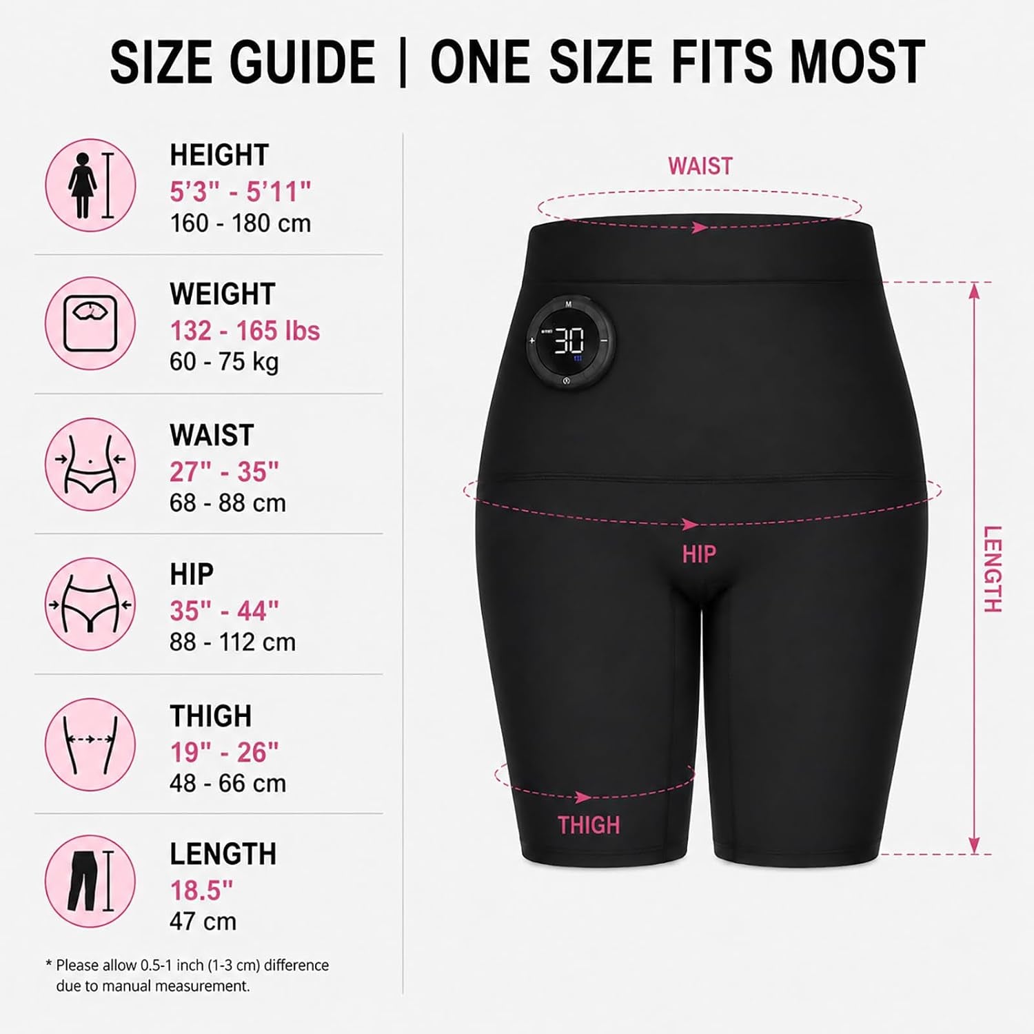 Glute Toning Shorts for Women, 8 Modes for Home Workouts Black