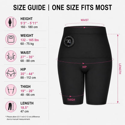 Glute Toning Shorts for Women, 8 Modes for Home Workouts Black