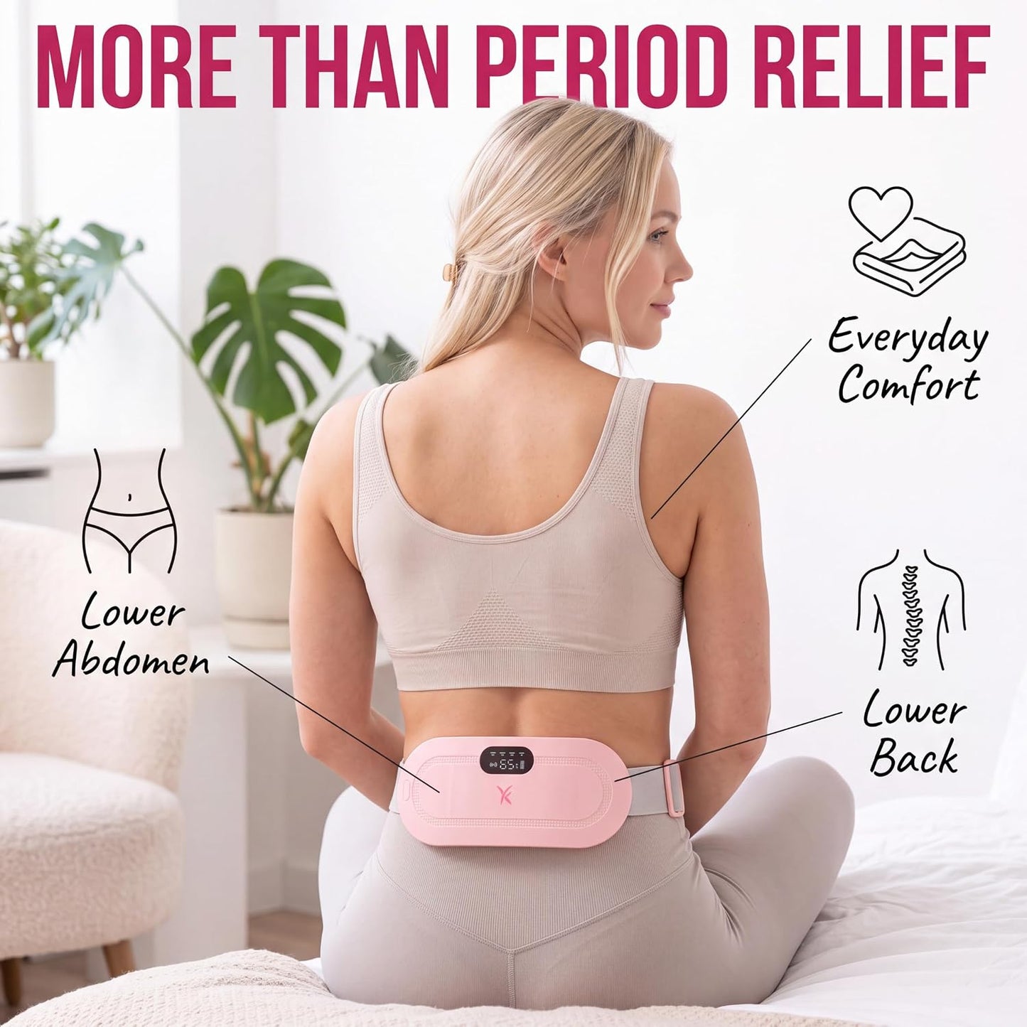 Heating Pad for Period Cramps – FSA&HSA Eligible Electric Menstrual Massage