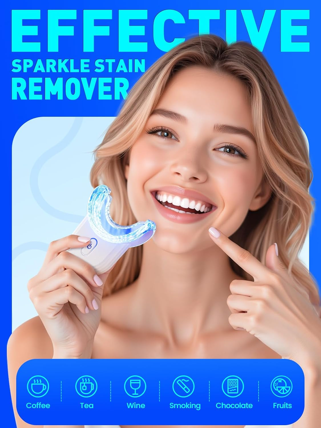 Teeth Whitening Kit for Sensitive Tooth: Professional Whitening Gel Pens Strips Dental Kit, 32X LED Light White Personal Care Products, 35% Carbamide Peroxide Whitener, Beauty Tools for Home