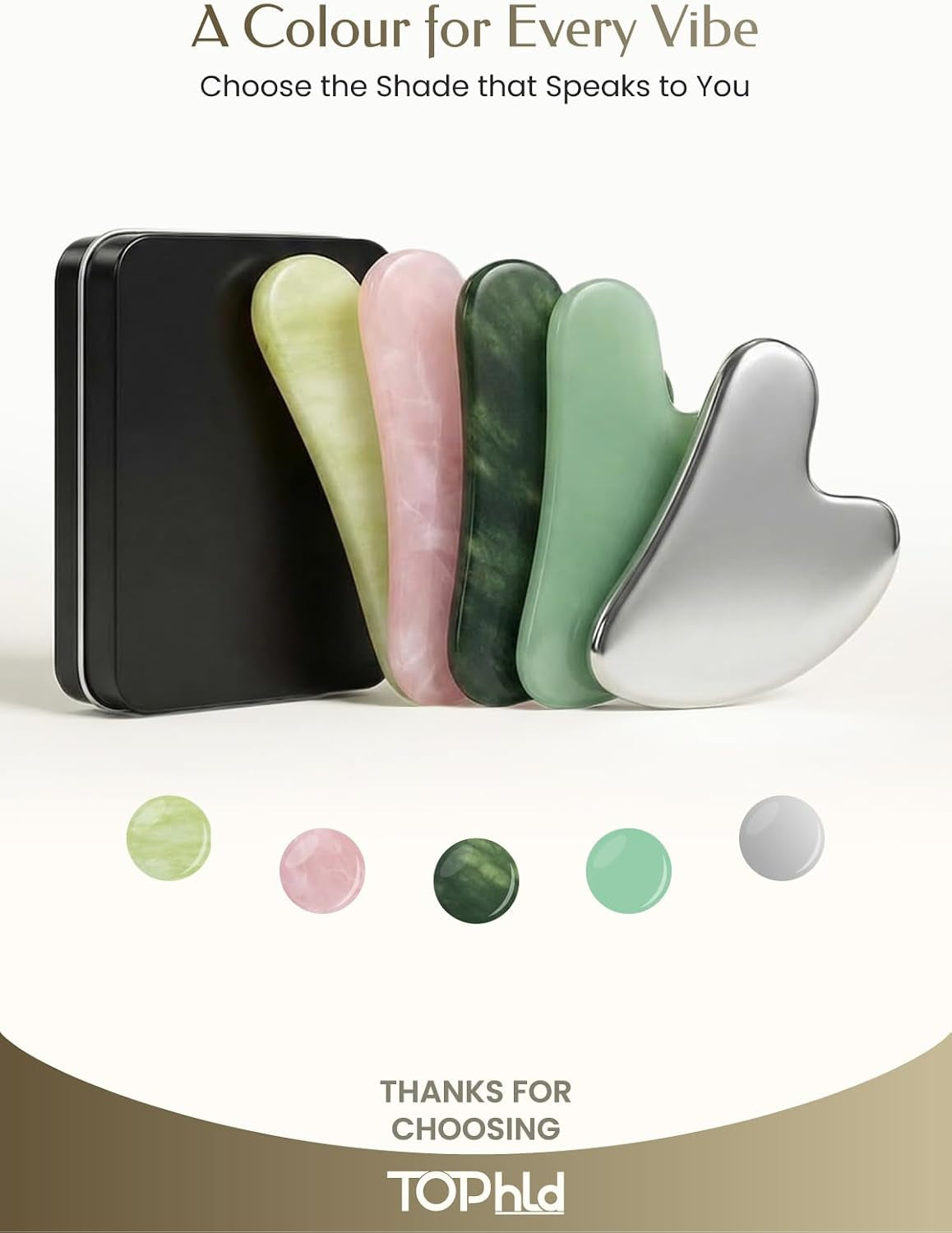 Stainless Steel Gua Sha Facial Tools, Guasha Tool for Face Acupuncture Therapy Trigger Point Treatment, Gua Sha Scraping Massage Tool