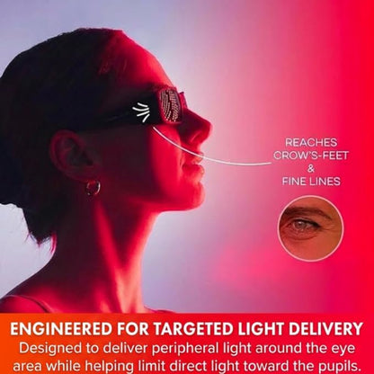 Mito Red PRO Red Light Therapy Glasses with Dark & Extra Dark Lenses, Eye Protection for Red Light (600Nm-900Nm) Goggles