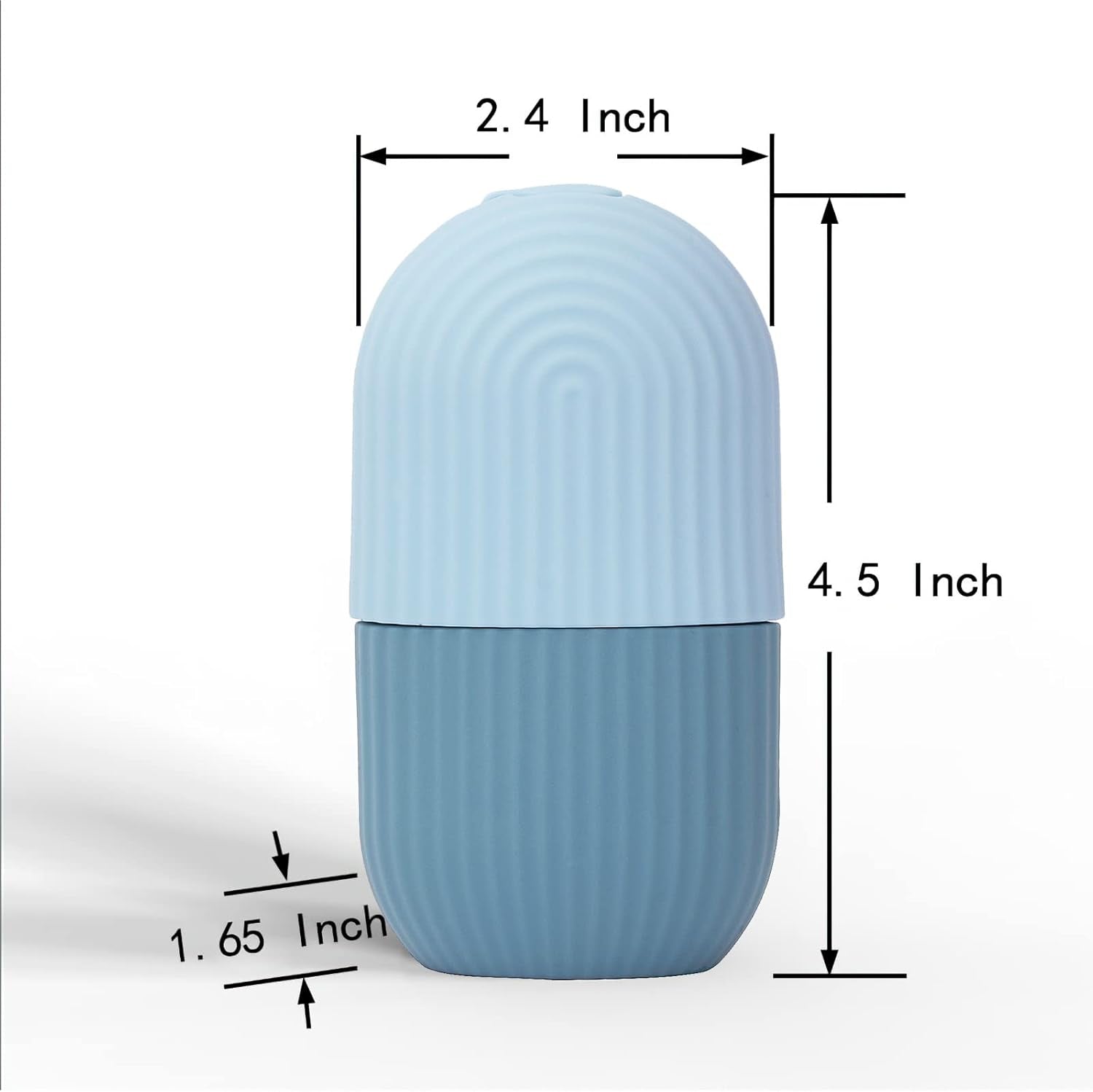 Ice Face Roller Massager,Ice Cube Roller for Face, Eyes and Neck Naturally Conditioning and Skin Care,De-Puff Eye Bags,Reduce Migraine Pain,Reusable Massage Silicone Ice Mold (Blue)