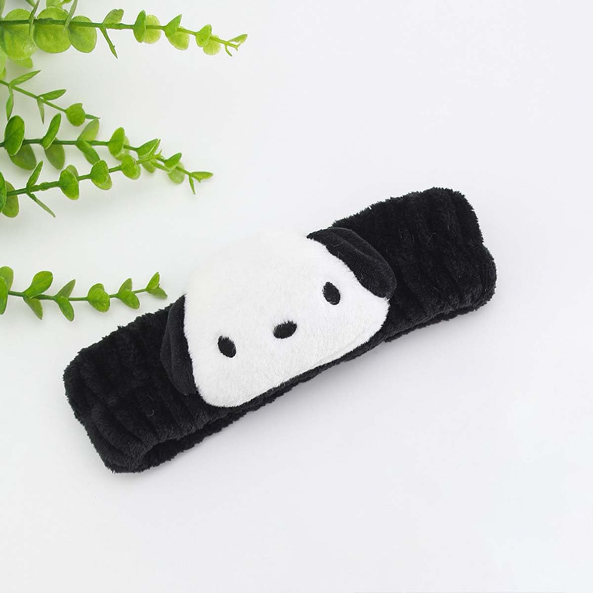 Kawaii Spa Headband for Washing Face, Make Up, Party; Soft, Stretchy, Comfortable; Black; 1 Count (Pack of 1) for Women